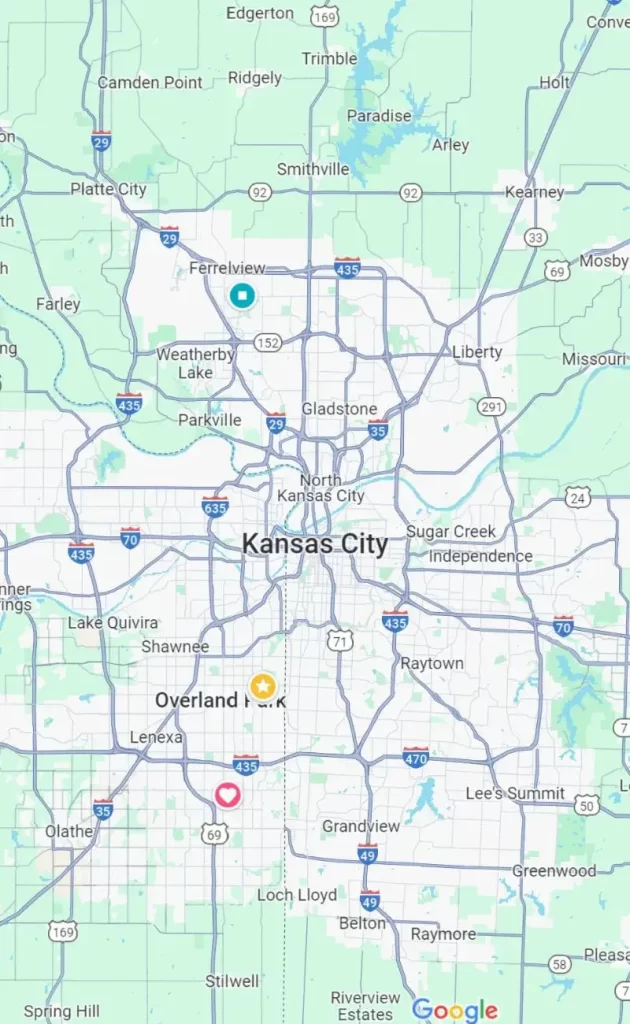 Map of Kansas City Metro Area